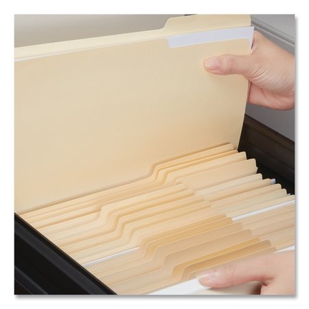 Universal Top Tab File Folders, 1/3-Cut Tabs: Assorted, Letter Size, 0.75 in. Expansion, Manila, 50PK UNV18104
